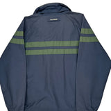 Vintage Tommy Hilfiger Striped Windbreaker - XL Blue Nylon