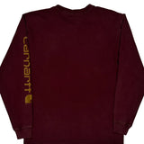 Vintage Carhartt Long Sleeve T-Shirt - Small Burgundy Cotton