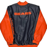 Vintage Chicago Bears Nfl Bomber Jacket - XL Black Faux Leather