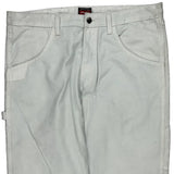 Wrangler Double Knee Carpenter Trousers - 32W 28L White Cotton