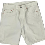 Levis Denim Shorts - 30W 8L White Cotton
