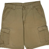 Wrangler Cargo Shorts - 34W 11L Khaki Cotton