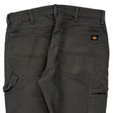 Dickies Double Knee Carpenter Trousers - 34W 31L Grey Cotton Blend