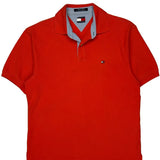 Tommy Hilfiger Polo Shirt - XL Red Cotton