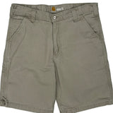 Carhartt Carpenter Shorts - 34W 10L Khaki Cotton Blend