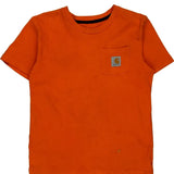 Age 10-12 Carhartt T-Shirt - Medium Orange Cotton