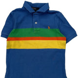 Age 5 Polo By Ralph Lauren Striped Polo Shirt - Small Blue Cotton