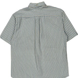 Tommy Hilfiger Striped Short Sleeve Shirt - Medium Blue Cotton