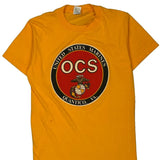 United States Marines Ocs Quantico, Va Anvil Graphic T-Shirt - Medium Yellow Cotton Blend