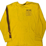 85 Tommy Jeans Graphic Long Sleeve T-Shirt - Large Yellow Cotton