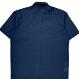 Dickies Short Sleeve Shirt - Large Blue Polyester Blend