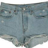 Levis Denim Shorts - 29W UK 10 Light Wash Denim