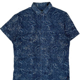 Armani Exchange Slim Short Sleeve Shirt - Medium Blue Cotton