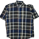 Nautica Checked Short Sleeve Shirt - Large Red Cotton