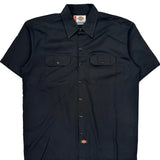 Dickies Short Sleeve Shirt - Large Black Polyester Blend