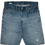 Levis Denim Shorts - 32W 11L Blue Denim