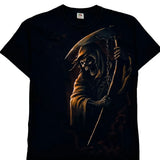 Fruit Of The Loom Graphic T-Shirt - Medium Black Cotton