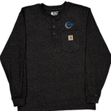 Built To Serve And Protect Hardworking People Carhartt Long Sleeve T-Shirt - Medium Grey Cotton Blend