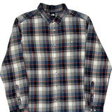 The North Face Checked Flannel Shirt - Large Blue Cotton