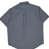 Chaps Ralph Lauren Checked Short Sleeve Shirt - XL Blue Cotton Blend