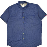 The North Face Checked Short Sleeve Shirt - XL Blue Polyester