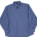 Tommy Hilfiger Pinstripe Shirt - XL Blue Cotton