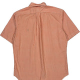 Ralph Lauren Striped Short Sleeve Shirt - Small Orange Cotton
