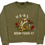 Polo By Ralph Lauren Graphic Sweatshirt - Large Khaki Cotton