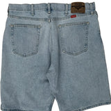 Wrangler Denim Shorts - 35W 10L Light Wash Cotton
