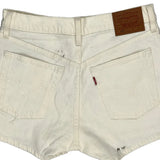 Levis Denim Shorts - 30W UK 10 White Cotton