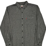 Levis Polka Dot Patterned Shirt - Medium Gray Cotton