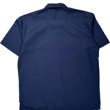 Dickies Short Sleeve Shirt - XL Navy Polyester Blend