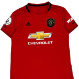Manchester United Adidas Football Shirt - Medium Red Polyester