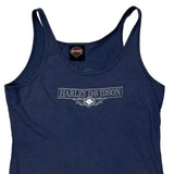 Motorcycles Harley Davidson Graphic Tank Top - Large Blue Cotton