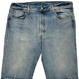 501 Levis Denim Shorts - 36W 12L Light Wash Cotton