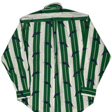 Tommy Hilfiger Striped Patterned Shirt - Small Green Cotton
