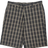 Dickies Checked Shorts - 34W 11L Grey Cotton