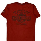 Harley Davidson Graphic T-Shirt - Small Red Cotton