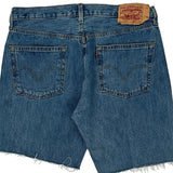 501 Levis Denim Shorts - 35W 9L Blue Denim