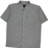 Quiksilver Checked Short Sleeve Shirt - XL Black & White Cotton