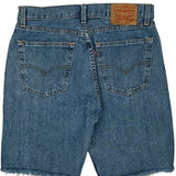 505 Levis Denim Shorts - 32W 9L Blue Denim