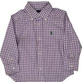 Age 2-3 Ralph Lauren Checked Shirt - 3XS Purple Cotton