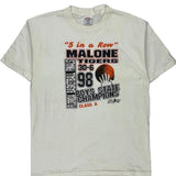Malone Tigers Cotton Net Single Stitch T-Shirt - Large White Cotton