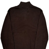 Tommy Hilfiger Striped 1/4 Zip - Large Beige Cotton