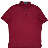 Polo By Ralph Lauren Polo Shirt - Large Burgundy Cotton