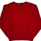 Polo By Ralph Lauren Sweatshirt - Medium Red Cotton Blend