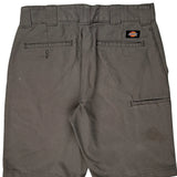 Dickies Slim Fit Chino Shorts - 32W 9L Grey Polyester Blend