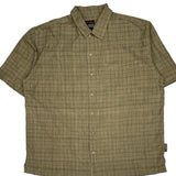 Fubu Checked Short Sleeve Shirt - 2XL Beige Cotton