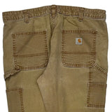 Carhartt Double Knee Carpenter Trousers - 34W UK 14 Brown Cotton