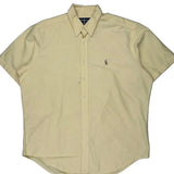 Ralph Lauren Short Sleeve Shirt - XL Yellow Cotton